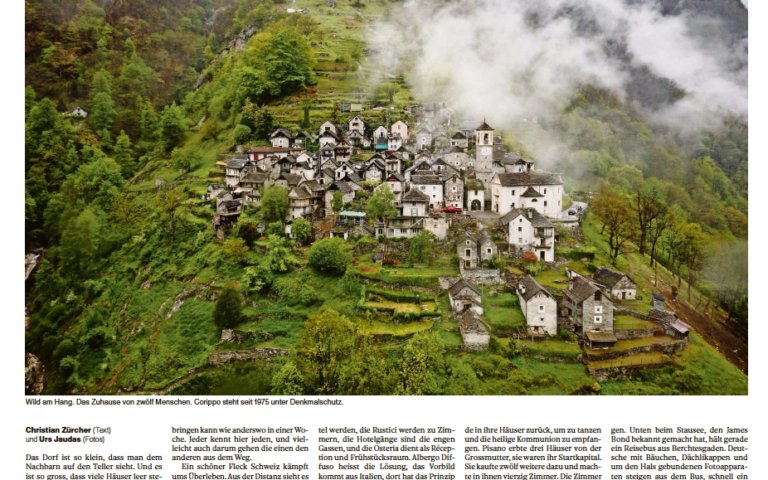 Tages Anzeiger schreibt „Corippo will leben“